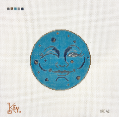 Key Point Canvases Vintage Luna Blue Needlepoint Canvas