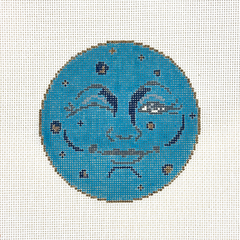 Key Point Canvases Vintage Luna Blue Needlepoint Canvas