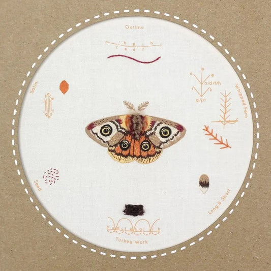 Kiriki Press Moth Embroidery Stitch Sampler