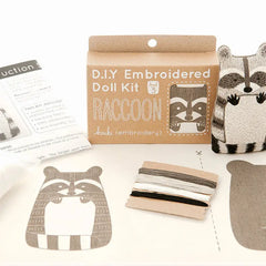 Kiriki Press Raccoon Doll Embroidery Kit
