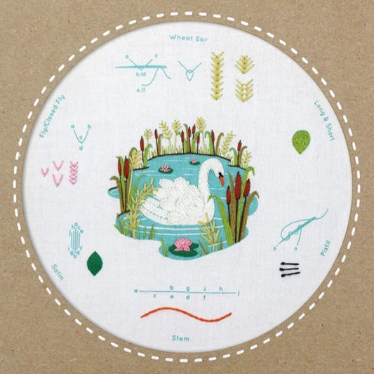 Kiriki Press Swan Embroidery Stitch Sampler