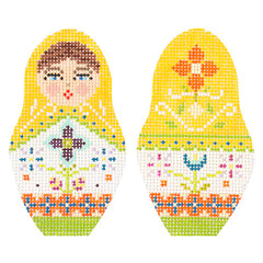 Bradley Needlepoint Company Folk Russian Doll Needlepoint Canvas - Small