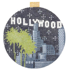 Bradley Needlepoint Company Hollywood Travel Round Needlepoint Canvas