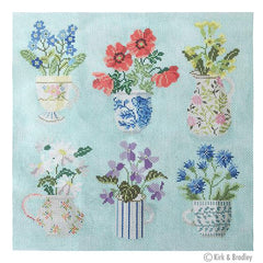 Bradley Needlepoint Company Tea Party Needlepoint Canvas