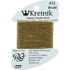 Rainbow Gallery Kreinik Braid #12 - 0210 Gold Dust