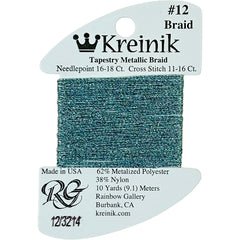 Rainbow Gallery Kreinik Braid #12 - 3214 Blue Zircon