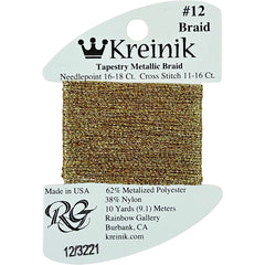 Rainbow Gallery Kreinik Braid #12 - 3221 Heliodor