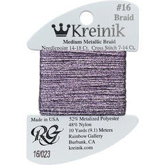 Rainbow Gallery Kreinik Medium Braid #16 - 0023 Lilac