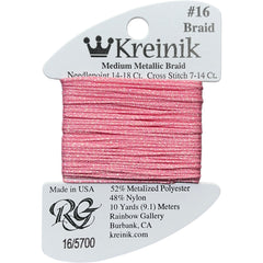 Rainbow Gallery Kreinik Medium Braid #16 - 5700 Cotton Candy