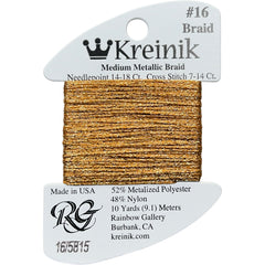 Rainbow Gallery Kreinik Medium Braid #16 - 5815 Golden Chardonnay