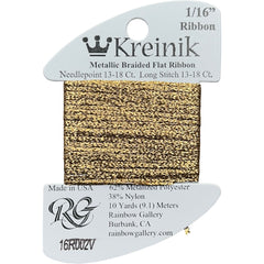 Rainbow Gallery Kreinik 1/16" Ribbon - 0002V Vintage Gold