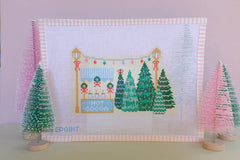 Le Point Studio Christmas Village Christmas Tree Lot Needlepoint Canvas