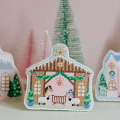 Le Point Studio Christmas Village Stable Needlepoint Canvas