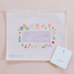 Le Point Studio We're Celebrating Needlepoint Canvas