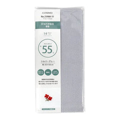 Lecien Cosmo 14 ct Aida Cloth - Silver Grey