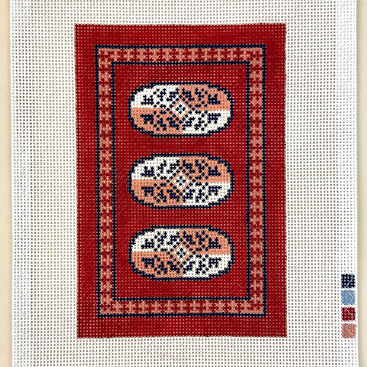 Lee's Needle Arts Red Medallions Needlepoint Canvas