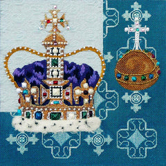 Leigh Designs Coronation Needlepoint Canvas with Stitch Guide