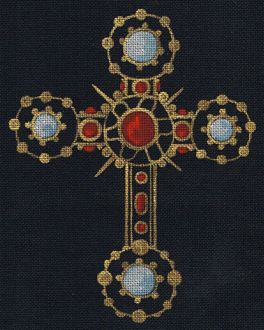 Leigh Designs Leo XIII Cross Needlepoint Canvas