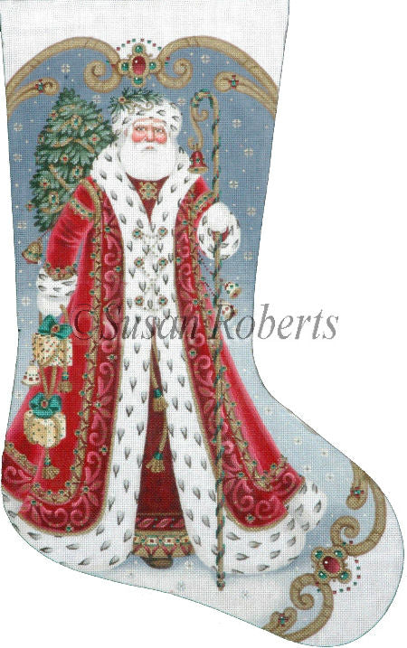 Liz Goodrick Dillon Elegant Santa Stocking Needlepoint Canvas