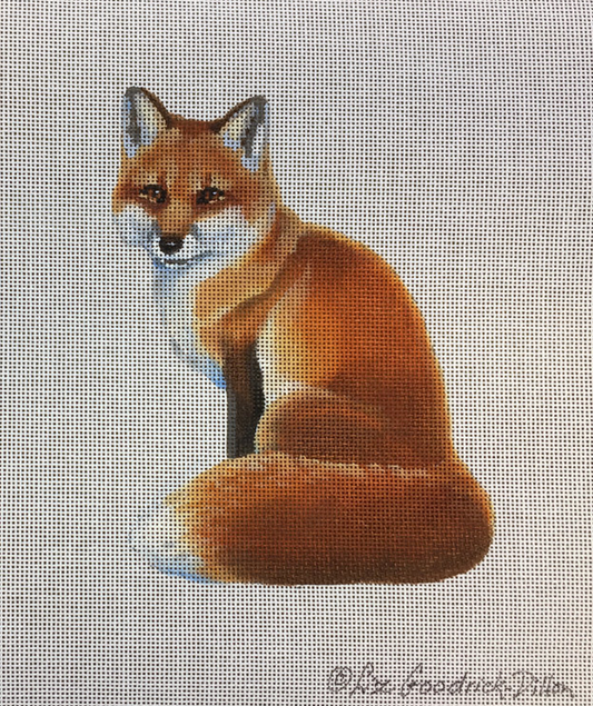 Liz Goodrick Dillon Fox Vertical Needlepoint Canvas