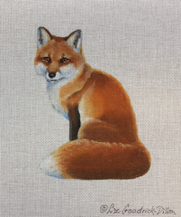 Liz Goodrick Dillon Fox Vertical Needlepoint Canvas
