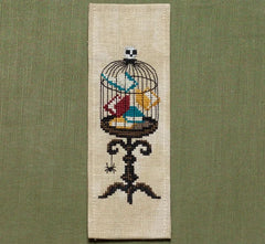 Lola Crow The Bookcage Bookmark Cross Stitch Pattern