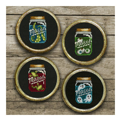 Lola Crow Weird Things in Mason Jars Cross Stitch Pattern