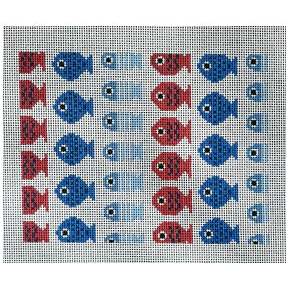 Love MHB Studio Just Keep Swimming Needlepoint Canvas - White