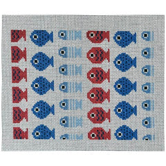 Love MHB Studio Just Keep Swimming Needlepoint Canvas - White