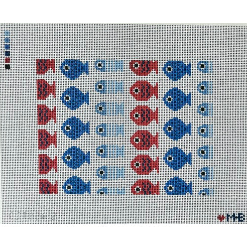 Love MHB Studio Just Keep Swimming Needlepoint Canvas - White