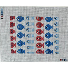 Love MHB Studio Just Keep Swimming Needlepoint Canvas - White