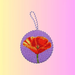 Lucky Lotus Needlepoint Flowers of the 50 States - California Poppy Needlepoint Canvas