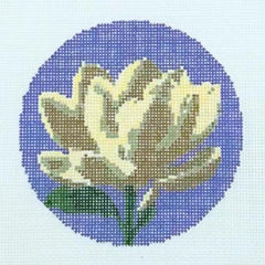 Lucky Lotus Needlepoint Flowers of the 50 States - Louisiana and Mississippi Magnolia Needlepoint Canvas