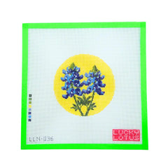 Lucky Lotus Needlepoint Flowers of the 50 States - Texas Bluebonnet Needlepoint Canvas