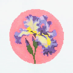 Lucky Lotus Needlepoint Flowers of the 50 States - Tennessee Iris Needlepoint Canvas