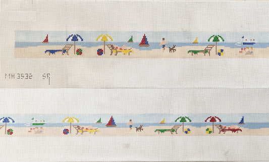 MountainHeir Day at the Beach Belt Needlepoint Canvas