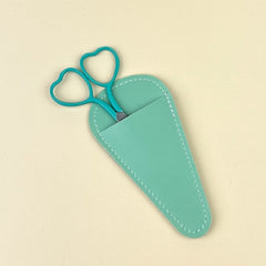 Matryoshka Doll Shop Vegan Leather Scissor Case - Mint