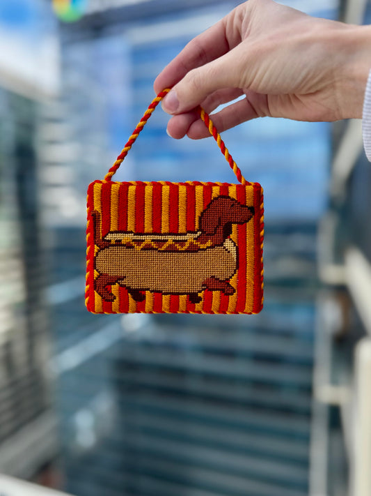 Maura Nolan Designs Hot Dog Needlepoint Canvas