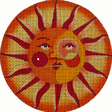 Melissa Shirley Designs Monocle Sun Ornament Needlepoint Canvas