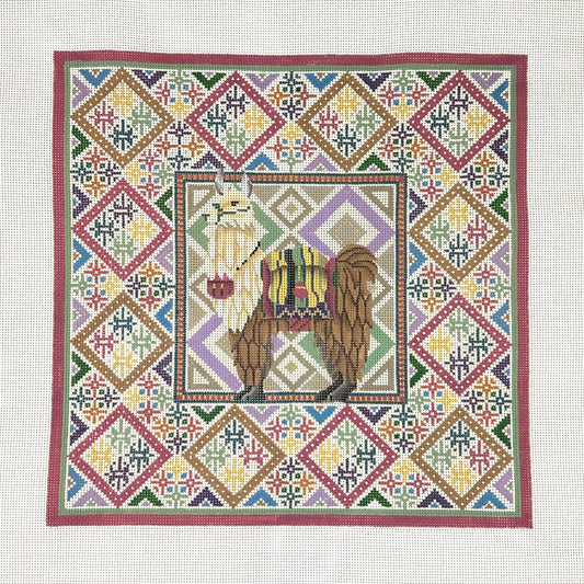 Melissa Shirley Designs Exotic Animals - Llama Needlepoint Canvas