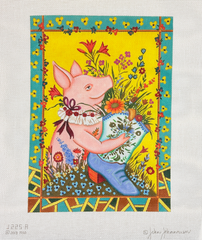 Melissa Shirley Designs John Johannsen Blue Boot Needlepoint Canvas