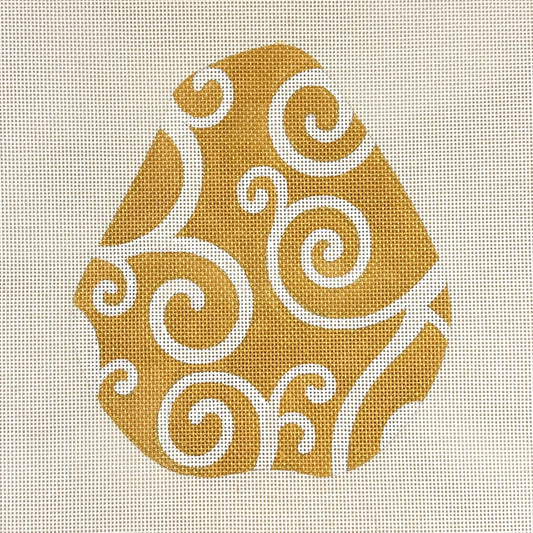 Melissa Shirley Designs Large Golden Pear Curly Cues Needlepoint Canvas