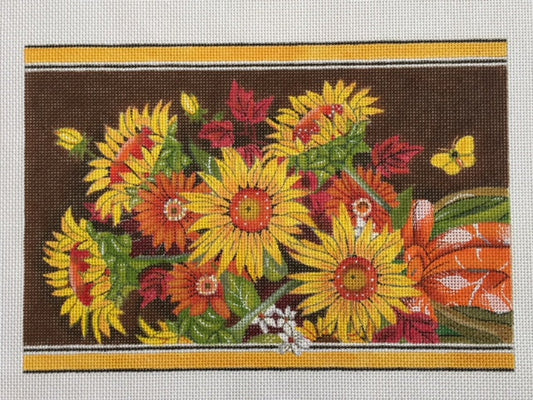 Melissa Shirley Designs Mary Lake Thompson Sunflowers with Butterfly Needlepoint Canvas
