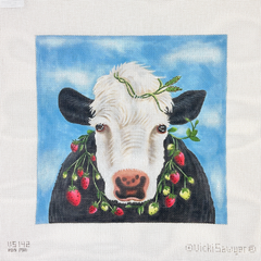 Melissa Shirley Designs Vicki Sawyer Strawberries and Cream Needlepoint Canvas