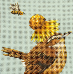 Melissa Shirley Designs Vicki Sawyer Wren and Bee Needlepoint Canvas