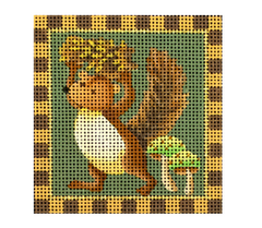 Melissa Shirley Designs Pine Cone Squirrel Needlepoint Canvas