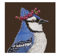 Melissa Shirley Designs Vicki Sawyer Smitty The Blue Jay Needlepoint Canvas
