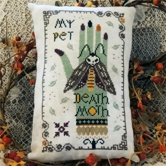 Miss Prim Death Moth On Witch Hand Cross Stitch Pattern