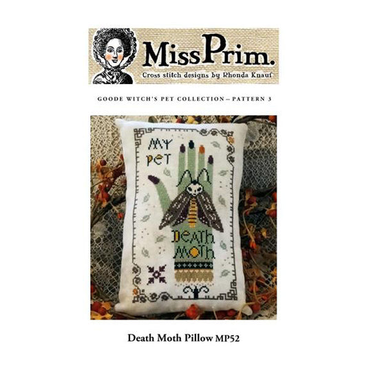 Miss Prim Death Moth On Witch Hand Cross Stitch Pattern