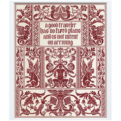 Modern Folk Embroidery The Good Traveler Cross Stitch Pattern